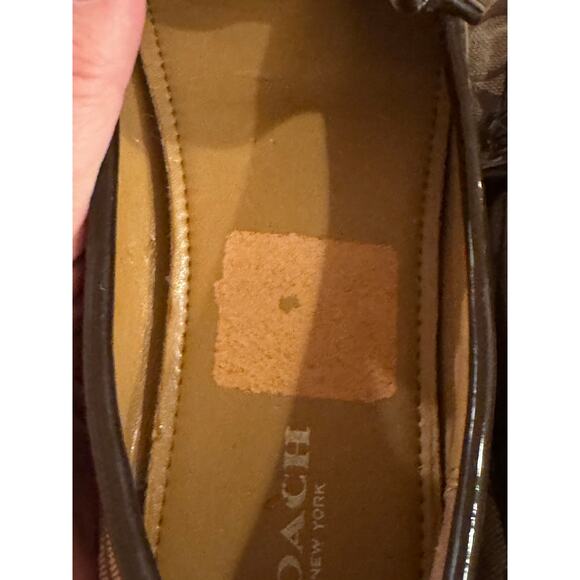 Coach Fortunata loafers brown gold hardware sz 8 - Picture 6 of 7